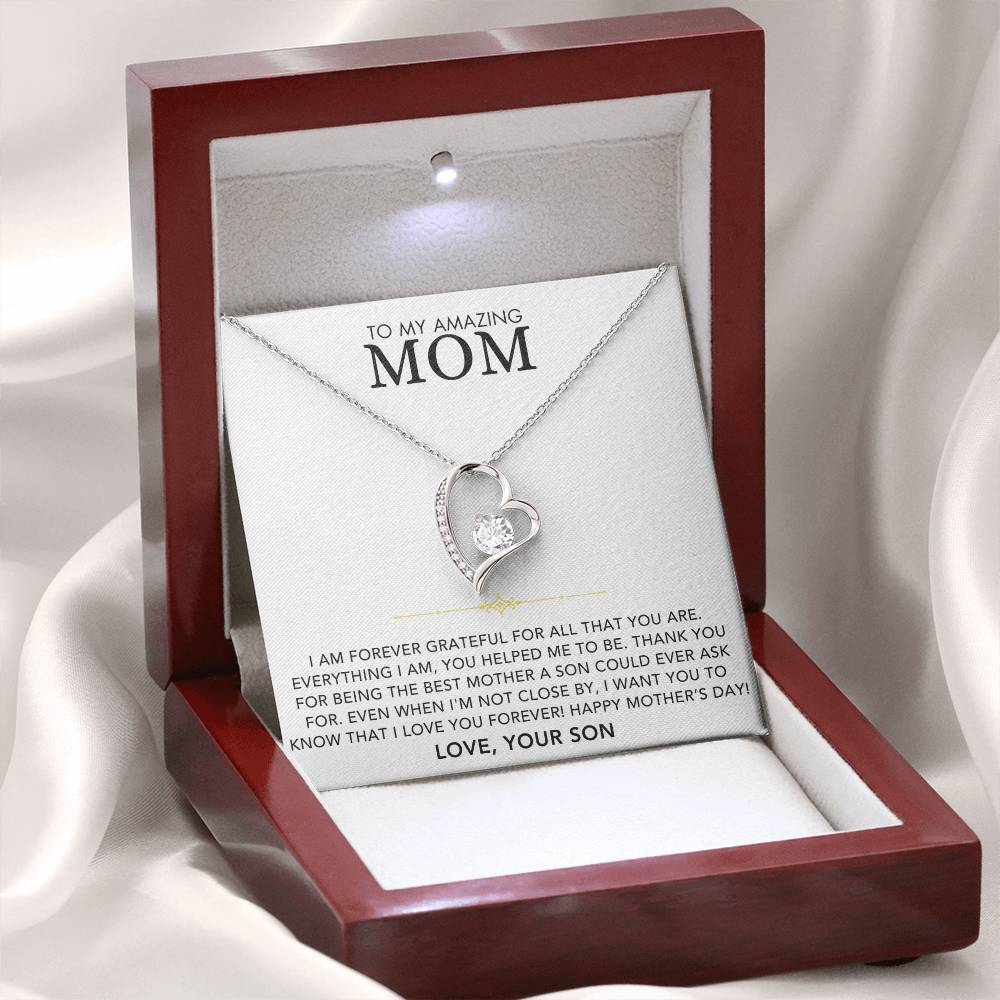 Personalized Mother's Day Necklace - To My Amazing Mom, Love Son