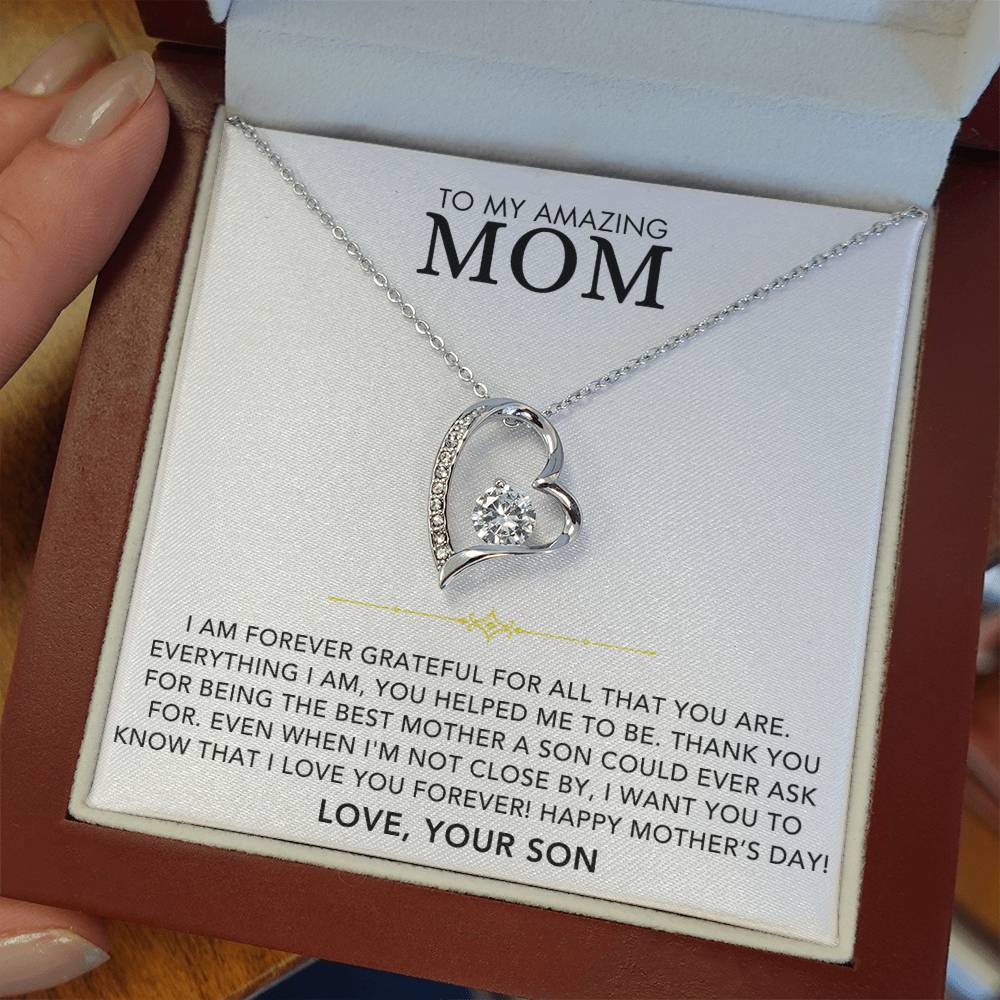 Personalized Mother's Day Necklace - To My Amazing Mom, Love Son