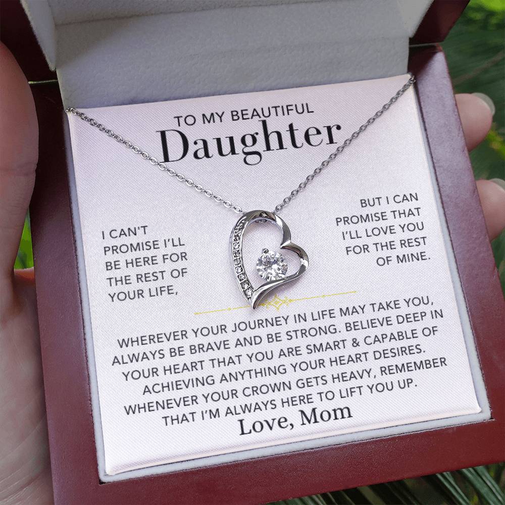 Heart Necklace - To My Daughter, Love Mom