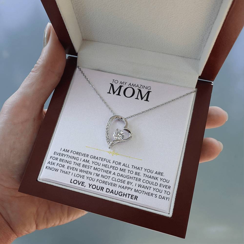 Personalized Mother's Day Necklace- To My Amazing Mom, Love Daughter