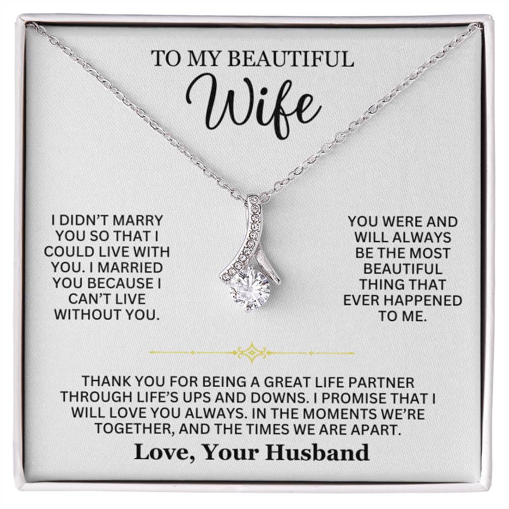 Infinite Love Necklace - To My Beautiful Wife