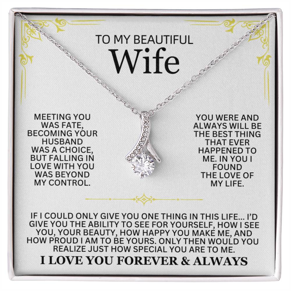 Infinite Love Necklace - To My Beautiful Wife