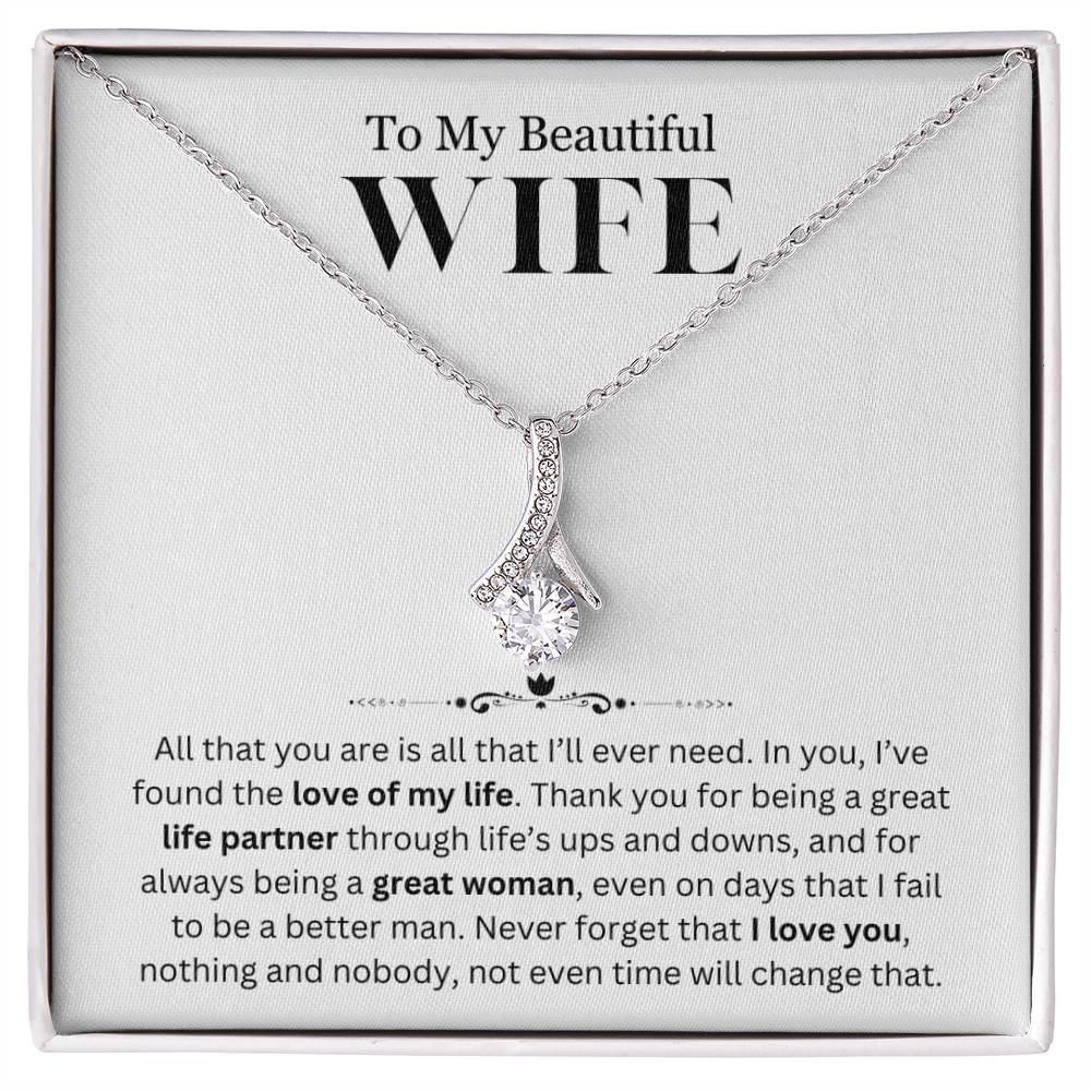 Infinite Love Necklace - To My Beautiful Wife