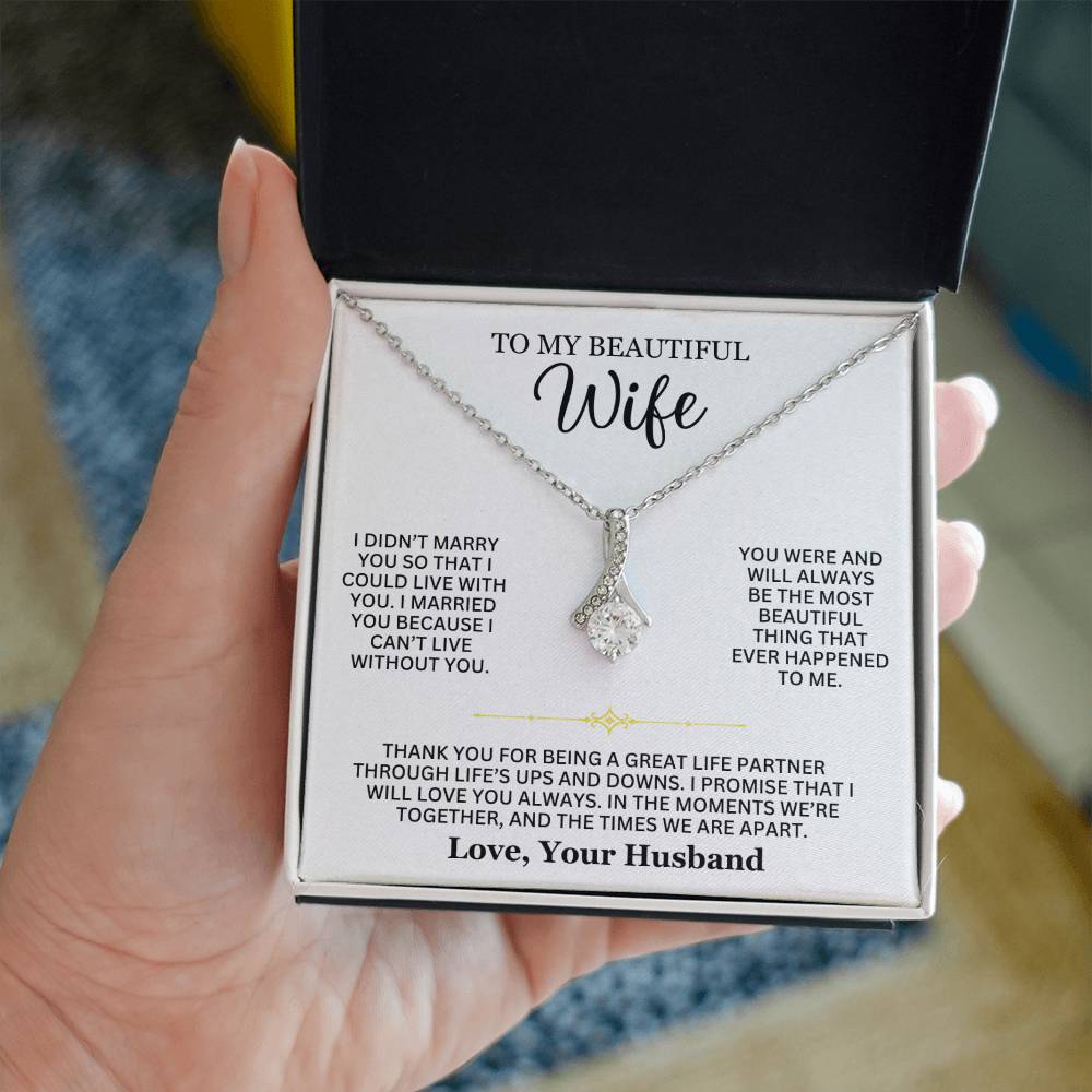 Infinite Love Necklace - To My Beautiful Wife