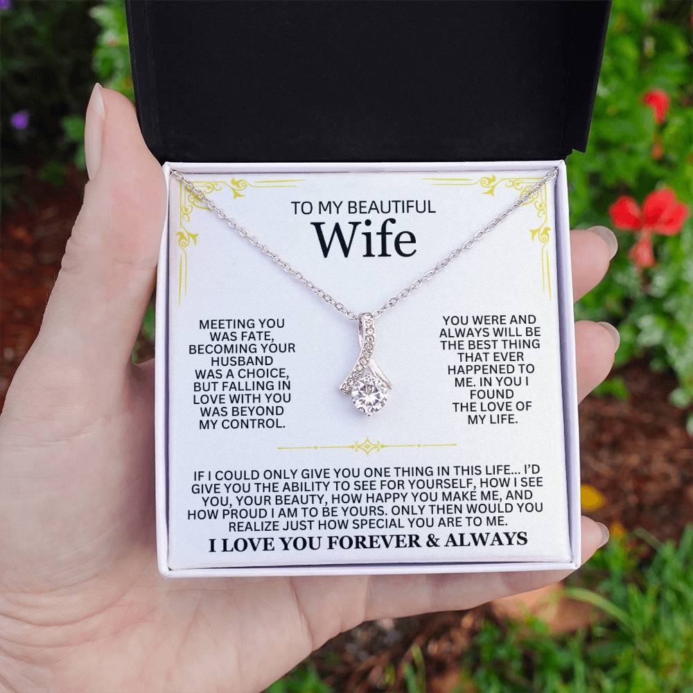 Infinite Love Necklace - To My Beautiful Wife