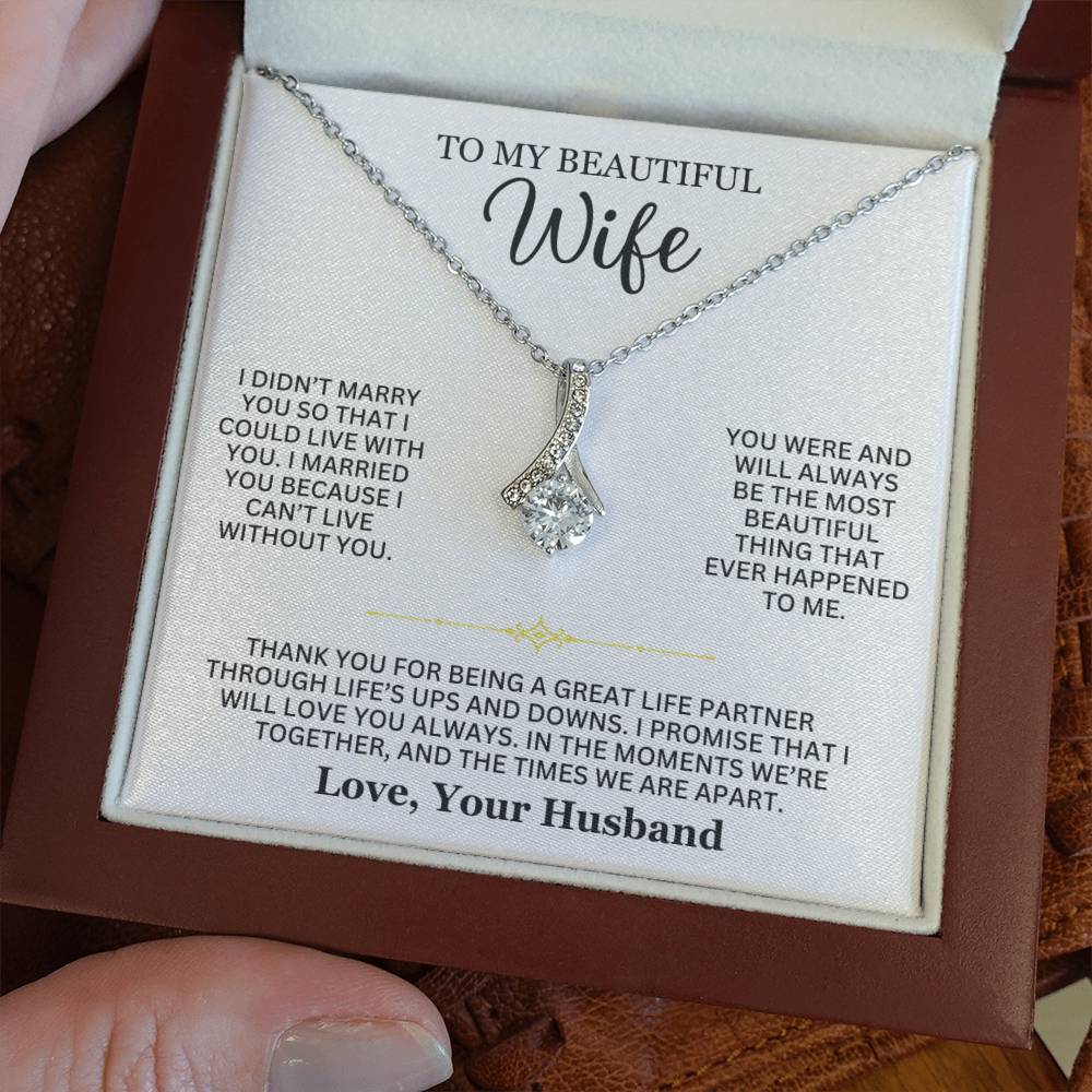 Infinite Love Necklace - To My Beautiful Wife