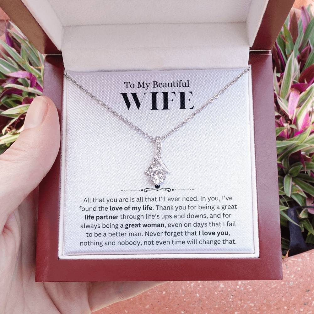 Infinite Love Necklace - To My Beautiful Wife