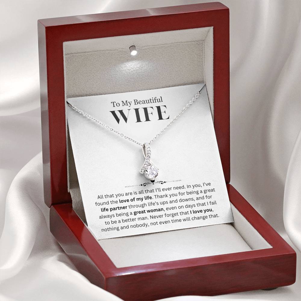 Infinite Love Necklace - To My Beautiful Wife