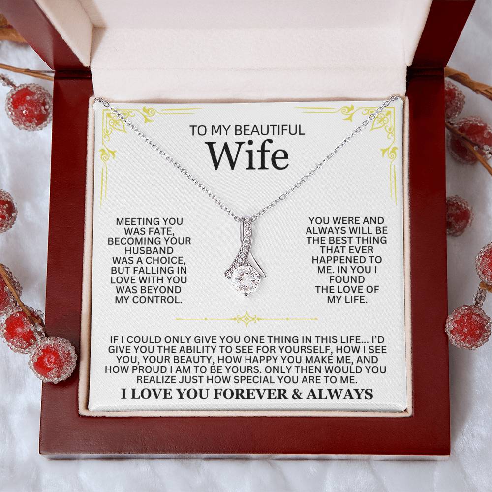 Infinite Love Necklace - To My Beautiful Wife