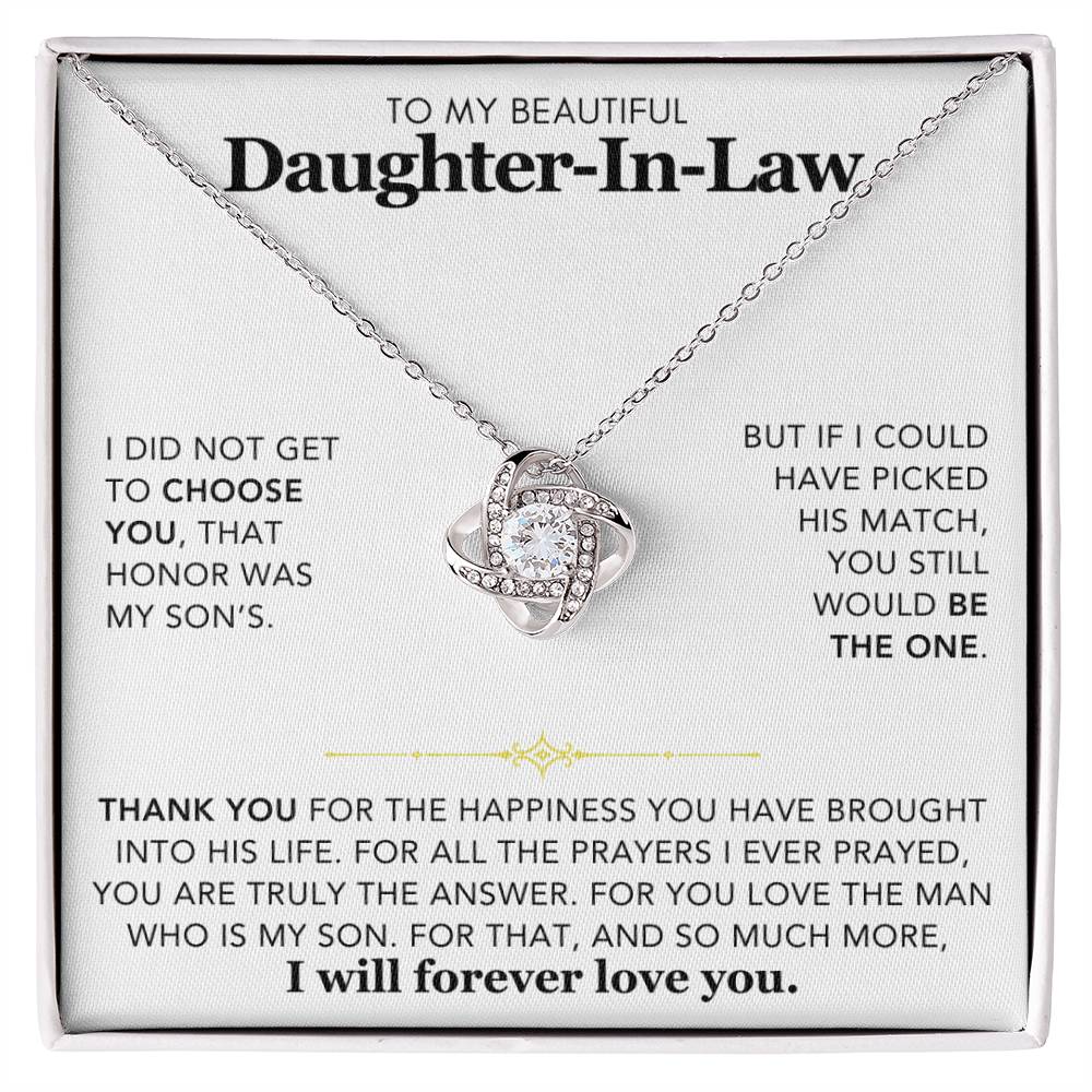 Love Knot Necklace - To My Daughter-in-law