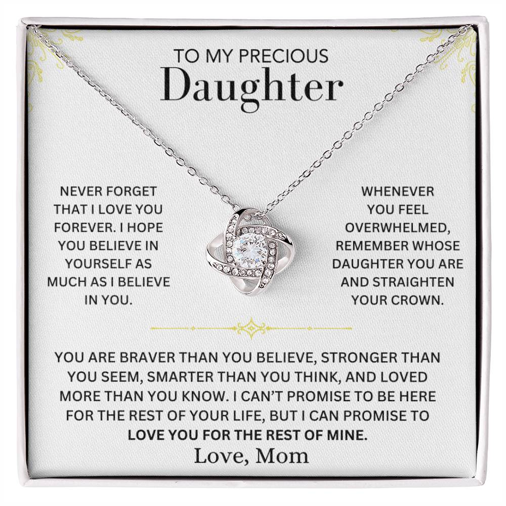 Love Knot Necklace - To My Daughter, Love Mom