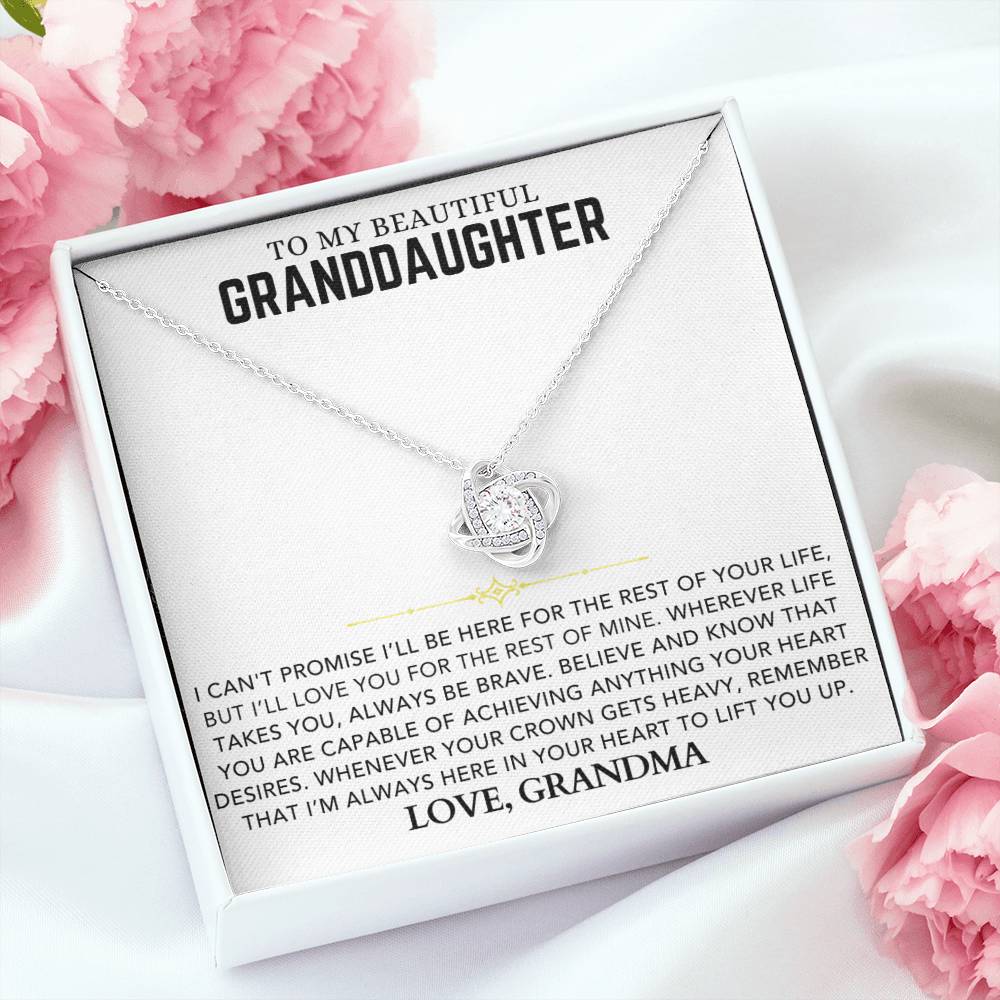 Love Knot Necklace - To My Granddaughter, Love Grandma