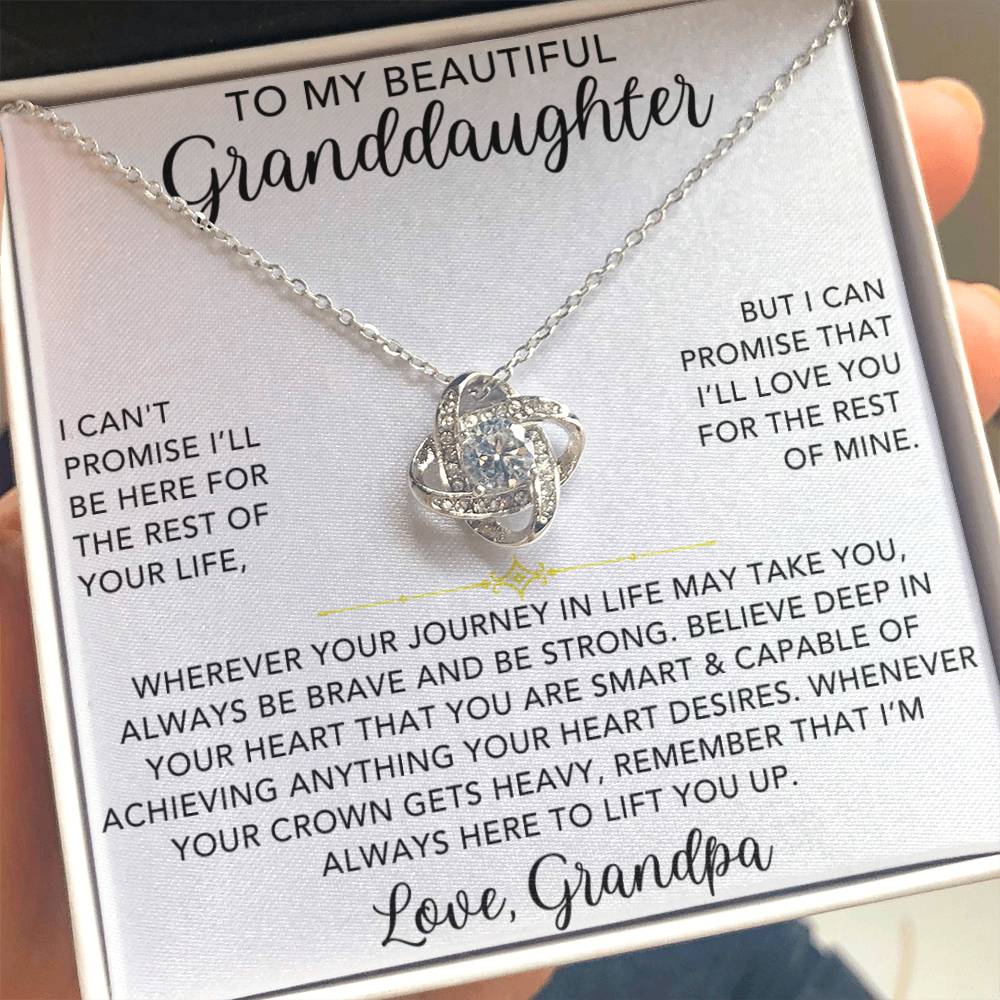 Love Knot Necklace - To My Granddaughter, Love Grandpa