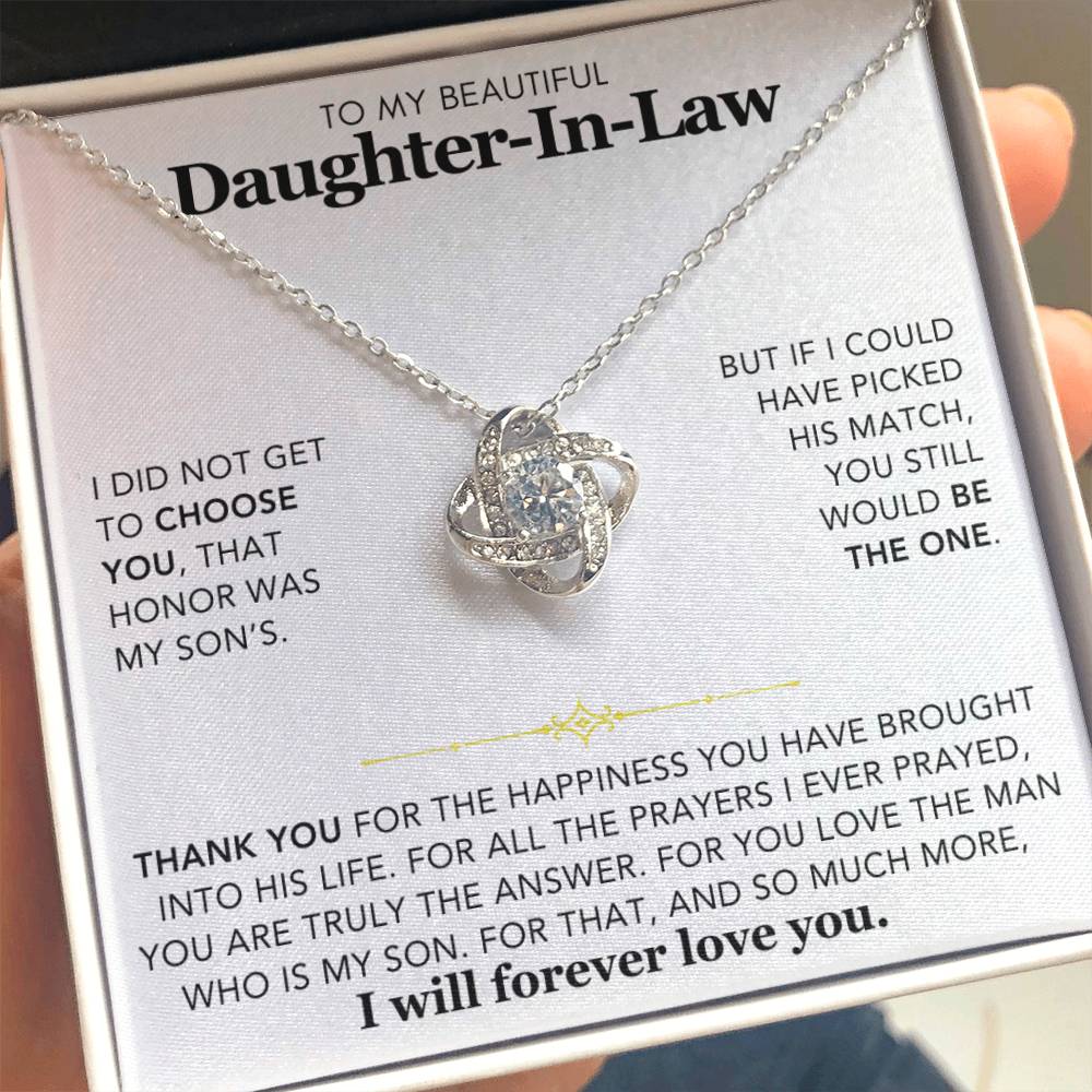 Love Knot Necklace - To My Daughter-in-law