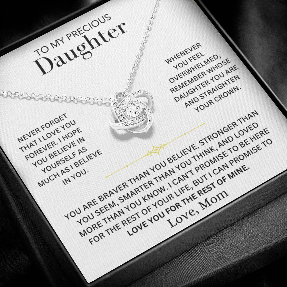 Love Knot Necklace - To My Daughter, Love Mom