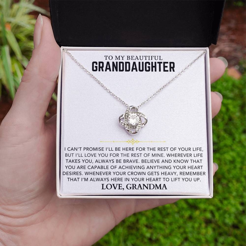 Love Knot Necklace - To My Granddaughter, Love Grandma