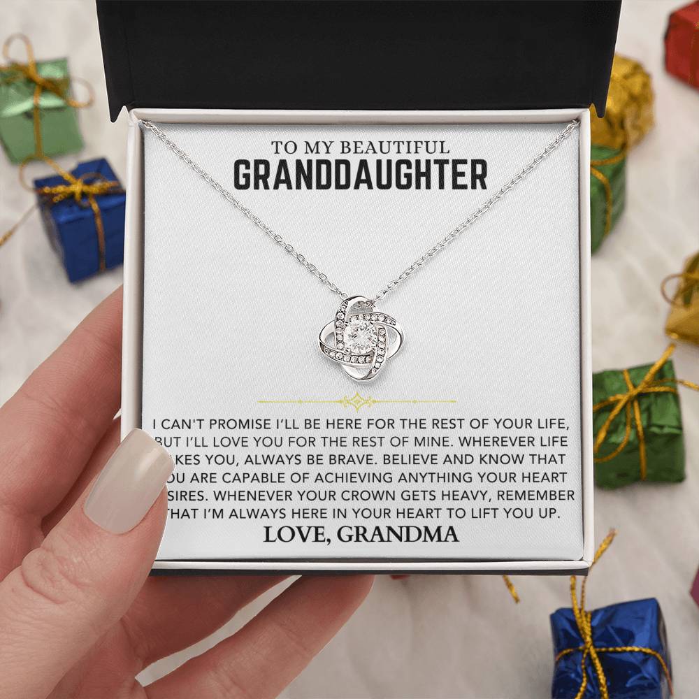 Love Knot Necklace - To My Granddaughter, Love Grandma