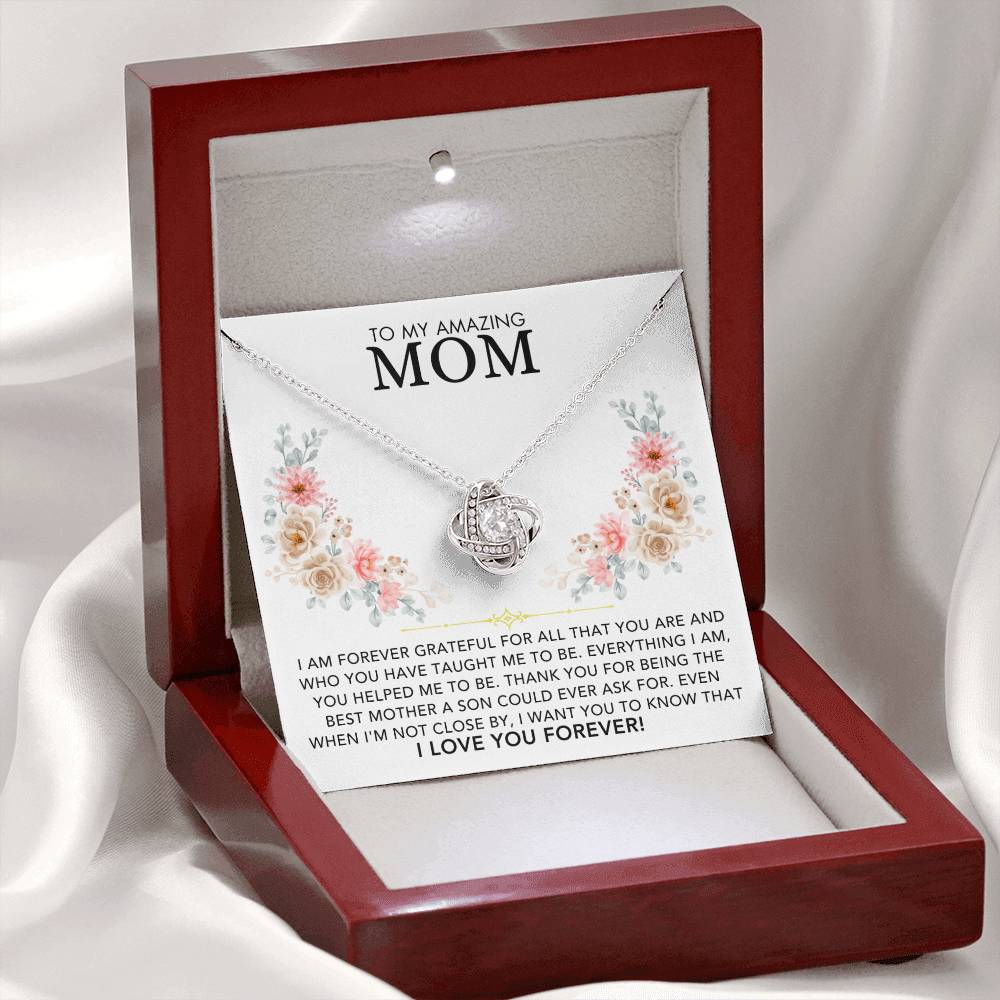 Love Knot Necklace - To My Amazing Mom, Love Son