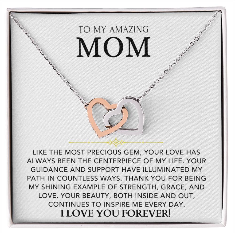 Interlocking Hearts Necklace - To My Amazing Mom