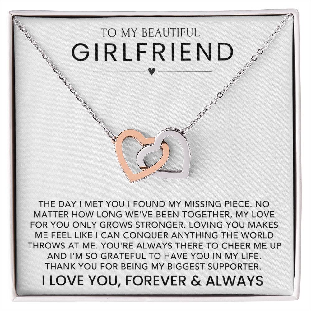 To My Girlfriend - Hearts Necklace