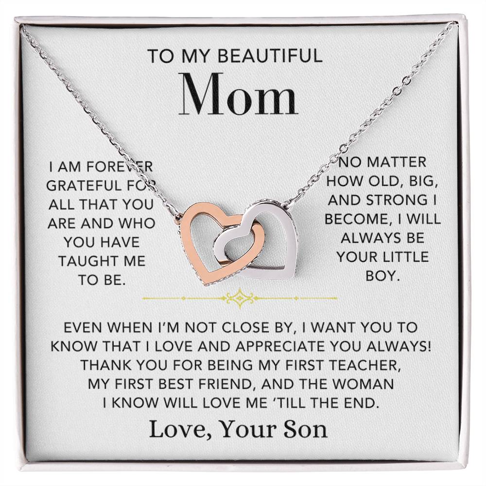 Personalized Mother's Day Necklace - To My Beautiful Mom, Love Son