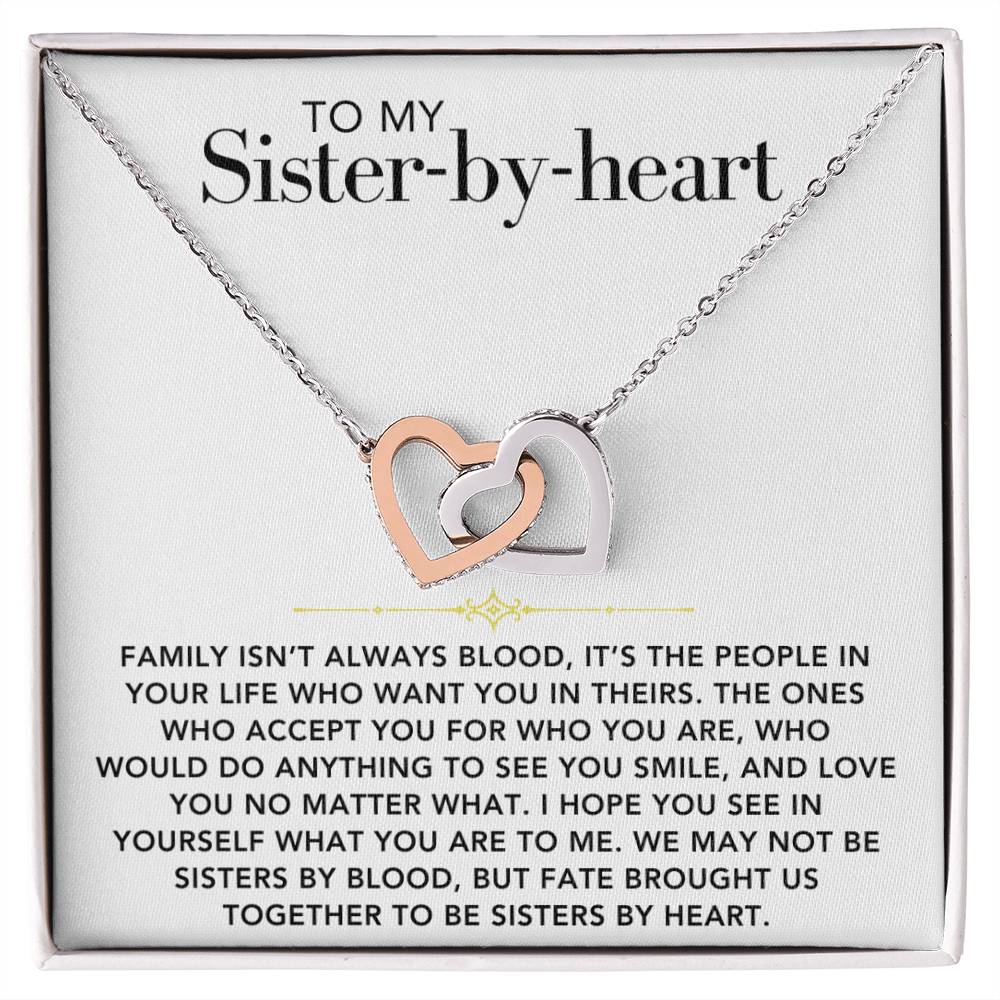 Interlocking Hearts Necklace - To My Sister-by-heart