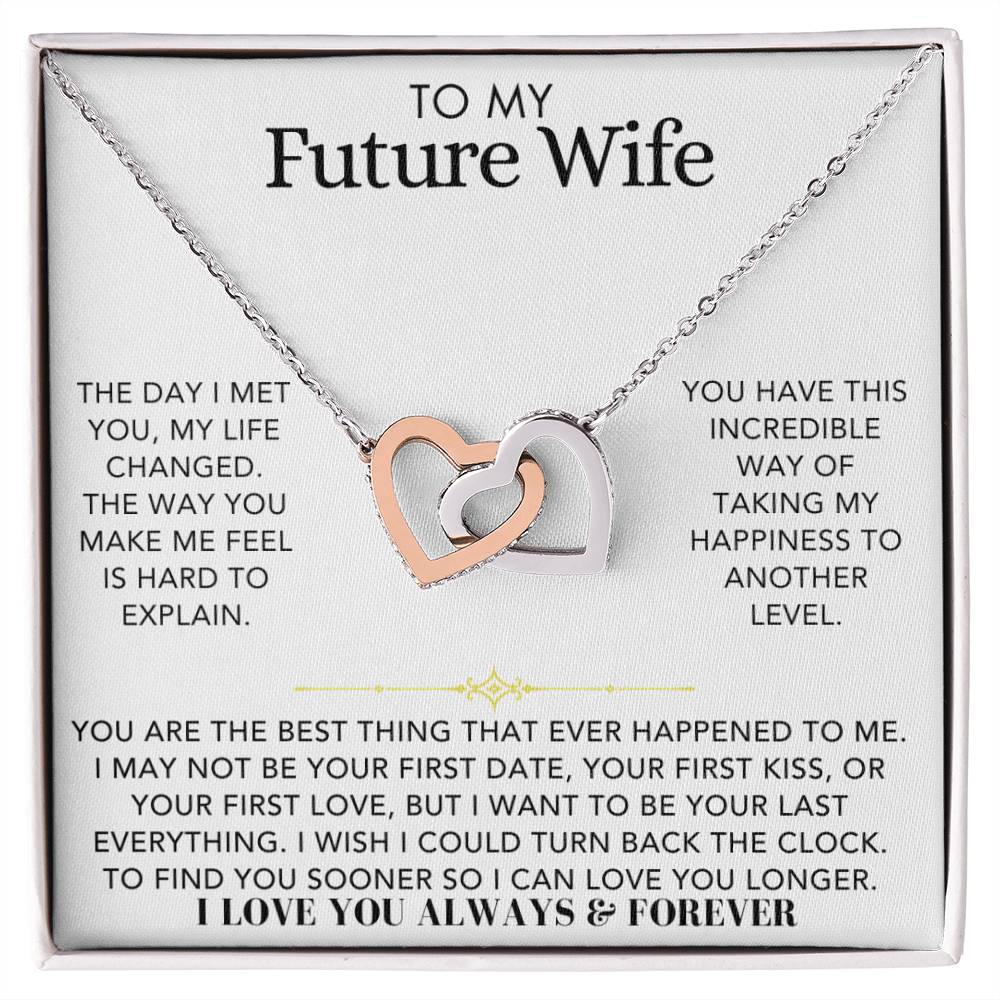 Interlocking Hearts Necklace - To My Future Wife