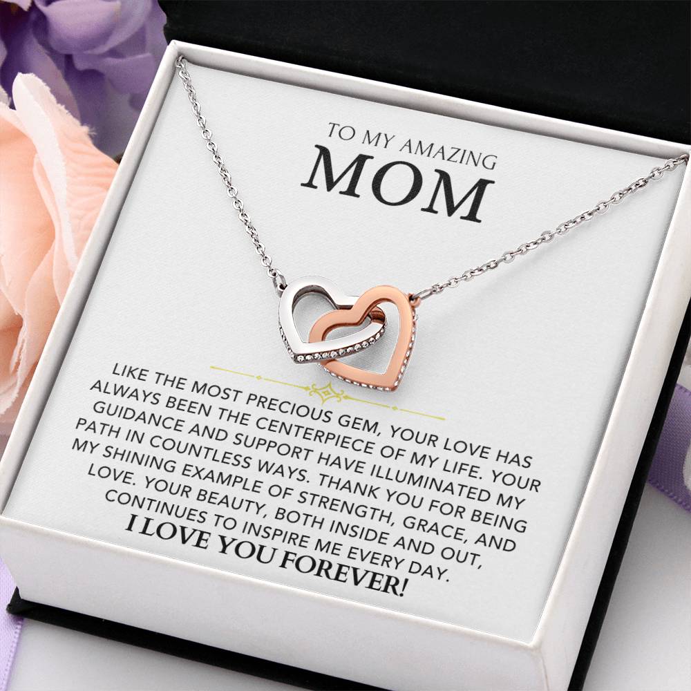 Interlocking Hearts Necklace - To My Amazing Mom