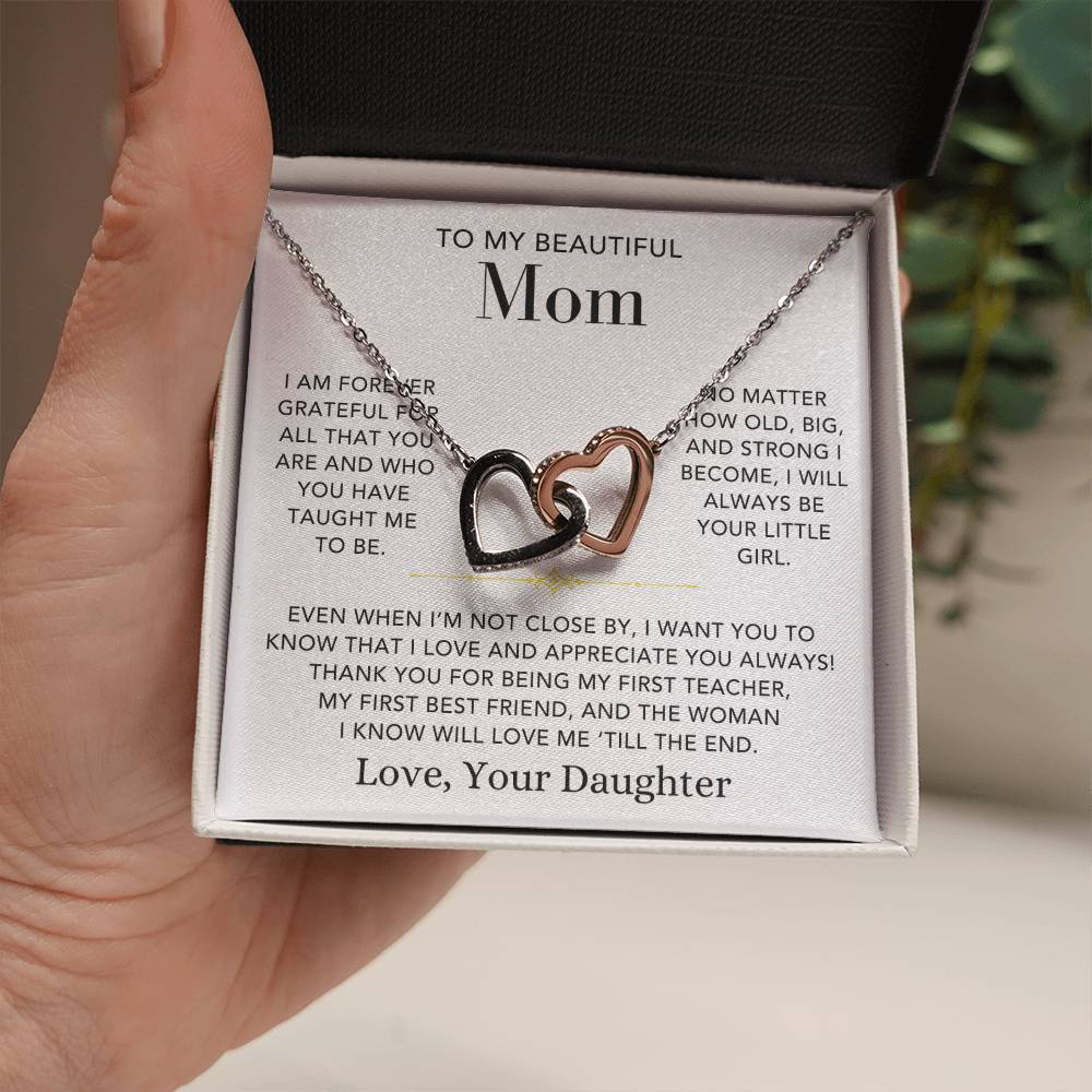 Personalized Mother's Day Necklace - To My Beautiful Mom, Love Daughter