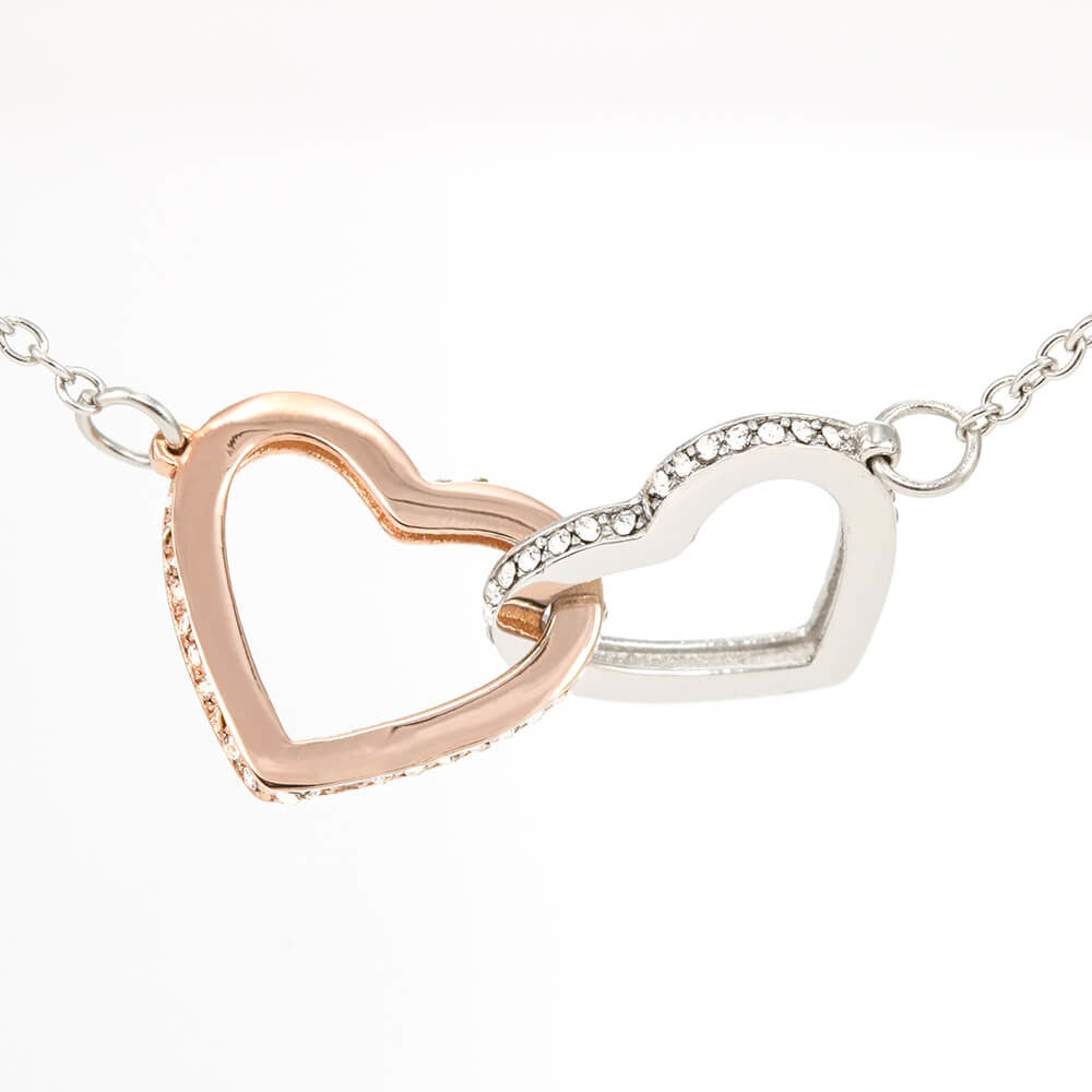 Interlocking Hearts Necklace - To My Daughter, Love Mom