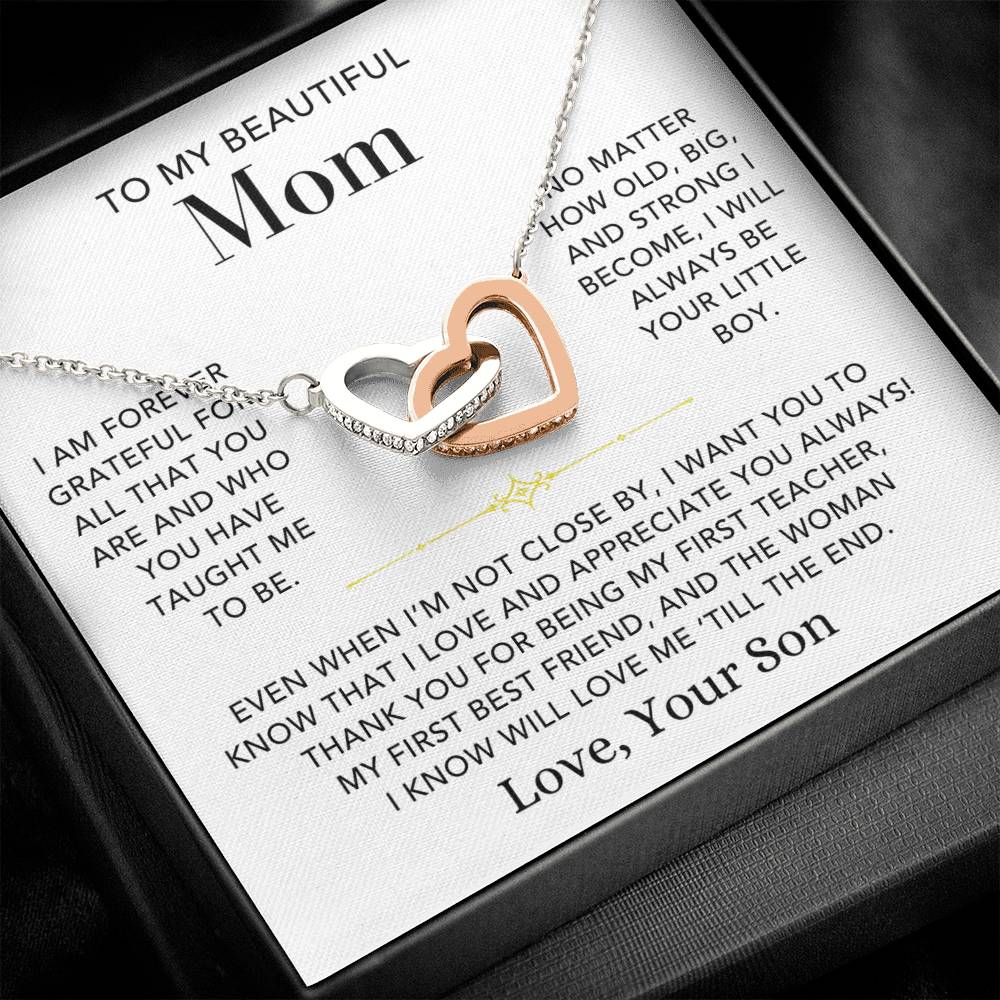 Personalized Mother's Day Necklace - To My Beautiful Mom, Love Son