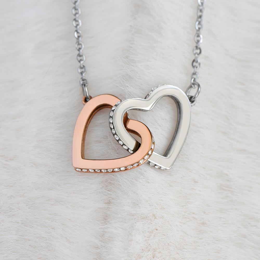 Interlocking Hearts Necklace - To My Granddaughter, Love Grandma