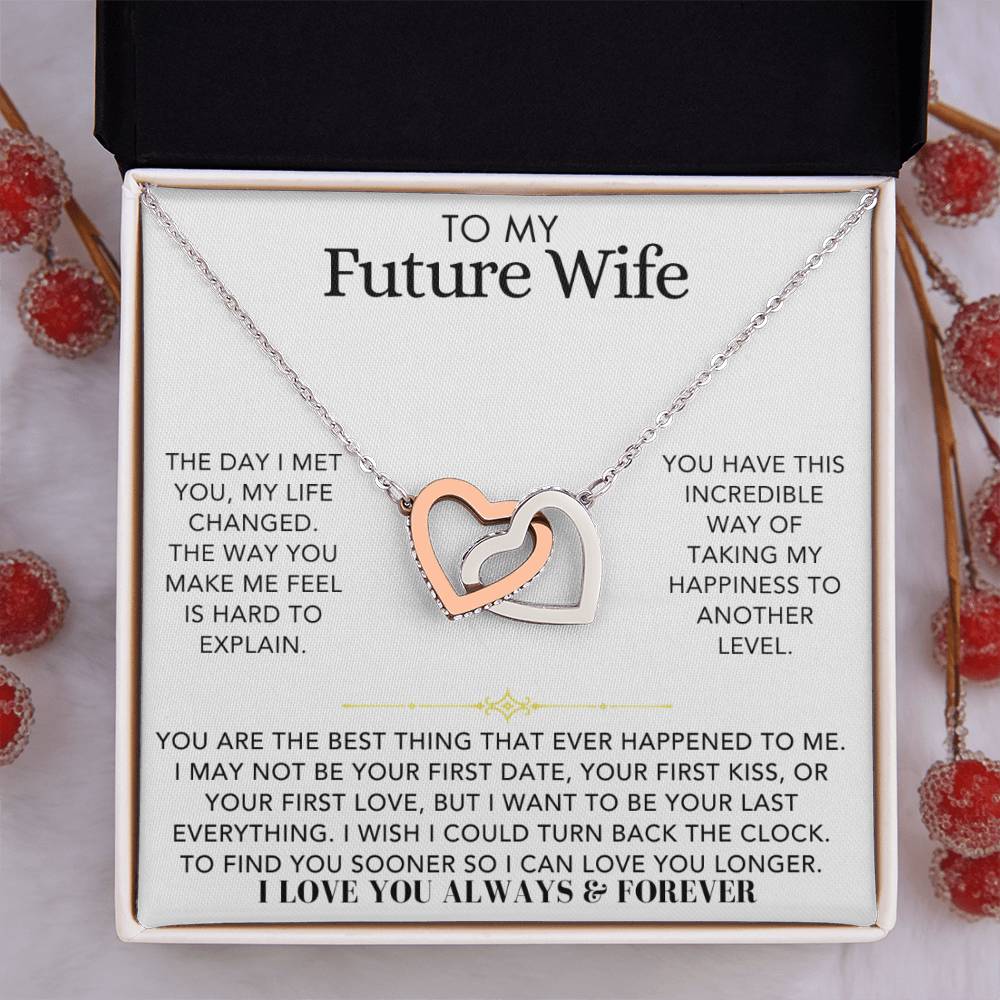 Interlocking Hearts Necklace - To My Future Wife