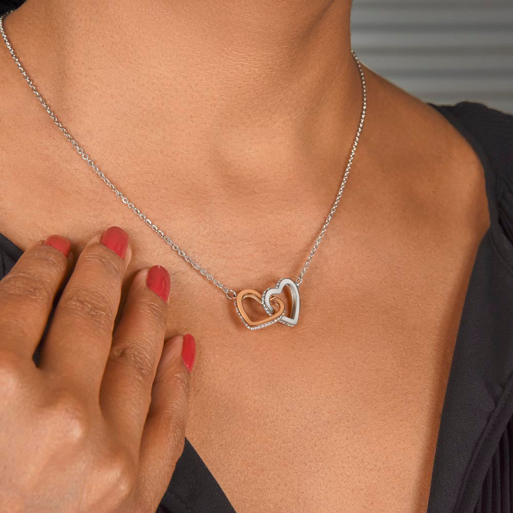 Interlocking Hearts Necklace - To My Beautiful Wife