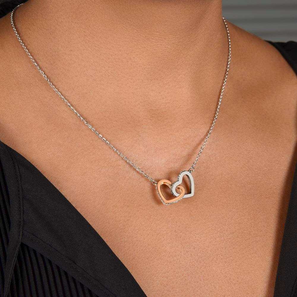 Interlocking Hearts Necklace - To My Granddaughter, Love Grandma