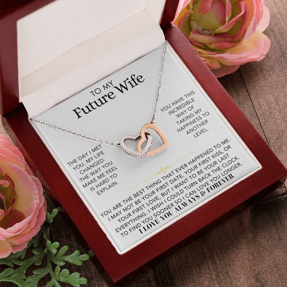 Interlocking Hearts Necklace - To My Future Wife