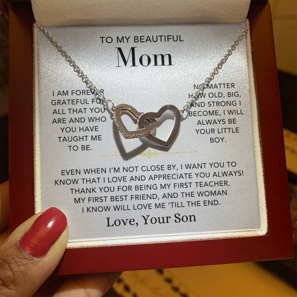 Personalized Mother's Day Necklace - To My Beautiful Mom, Love Son