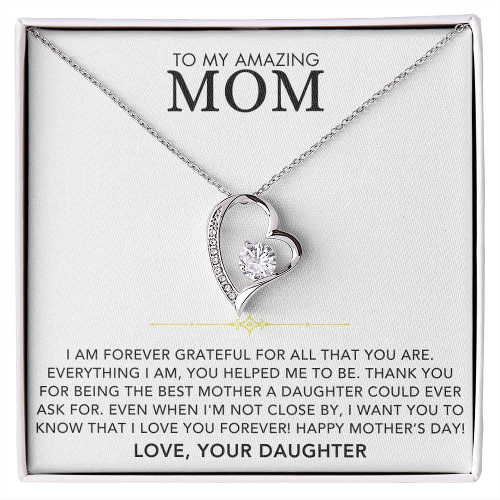 Personalized Mother's Day Necklace- To My Amazing Mom, Love Daughter