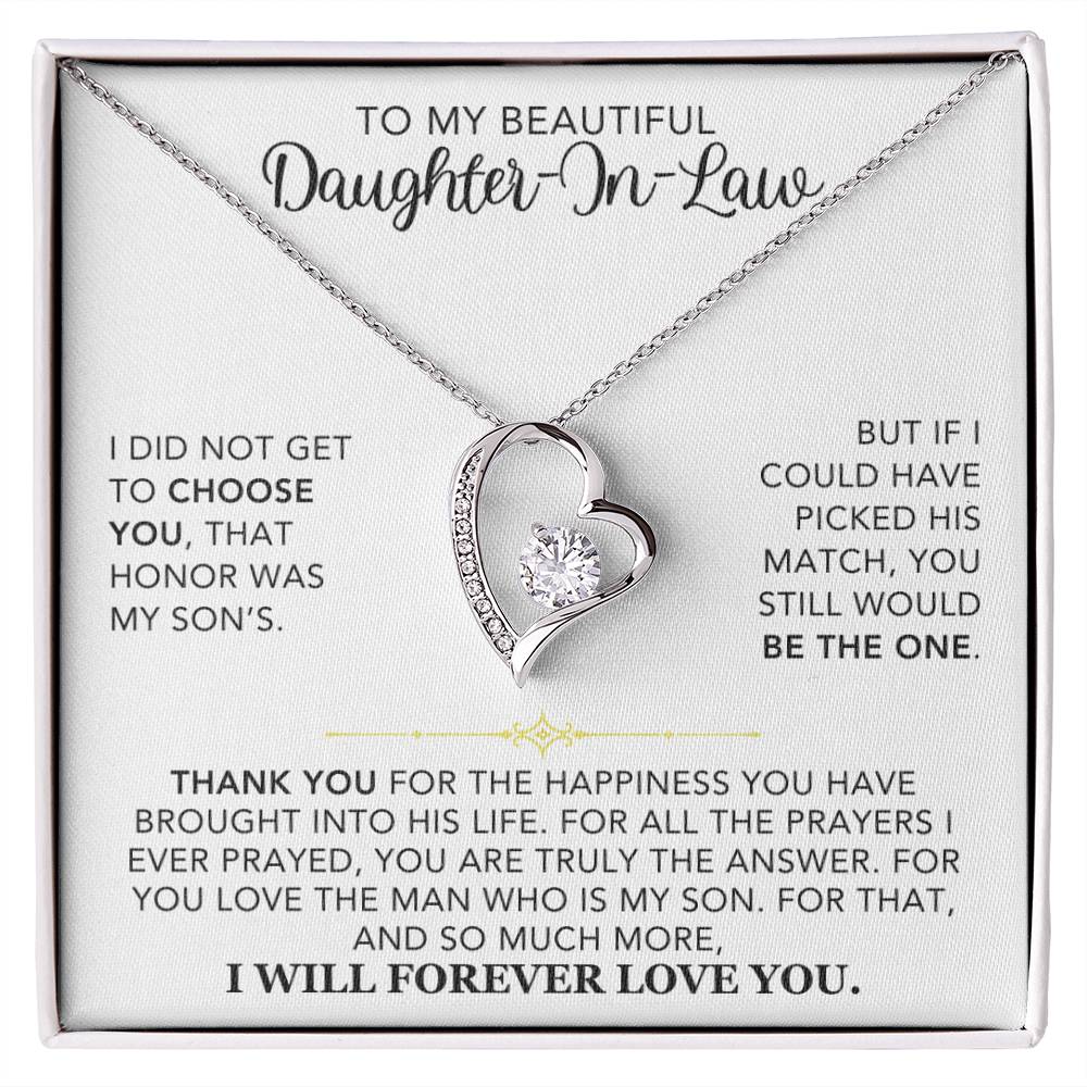 Heart Necklace - To My Daughter-in-law