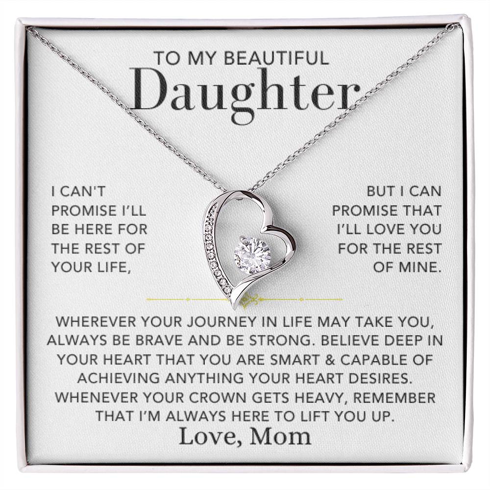 Heart Necklace - To My Daughter, Love Mom