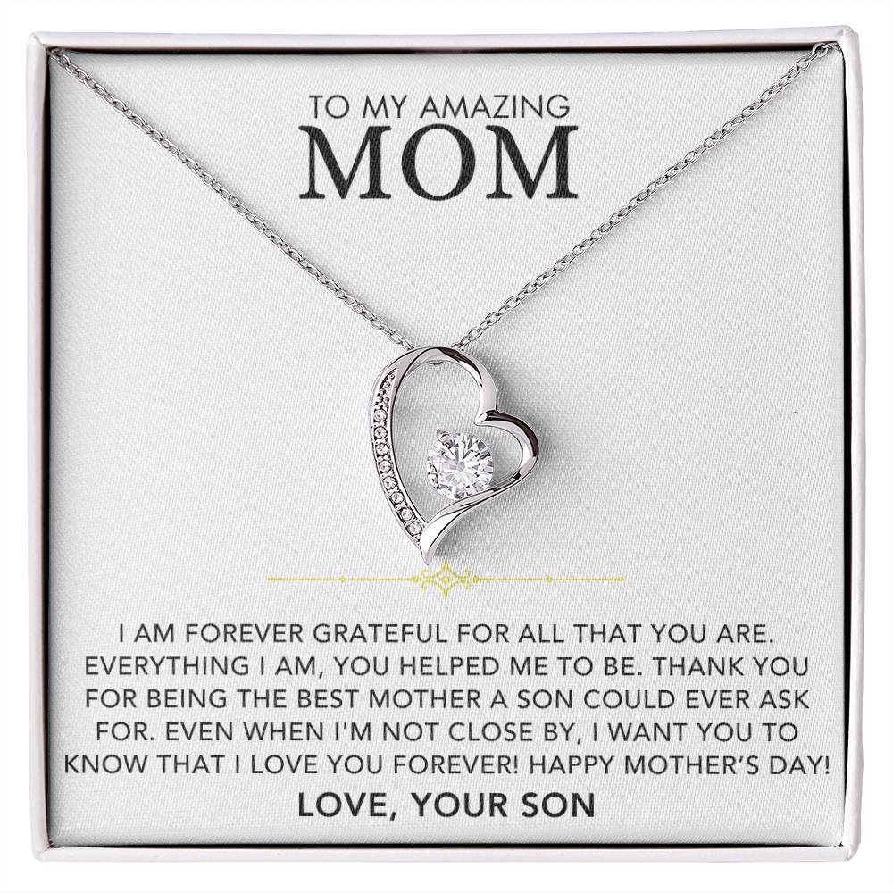 Personalized Mother's Day Necklace - To My Amazing Mom, Love Son