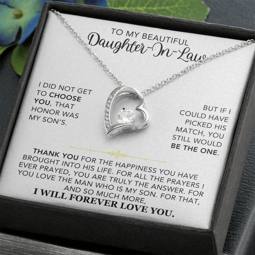 Heart Necklace - To My Daughter-in-law