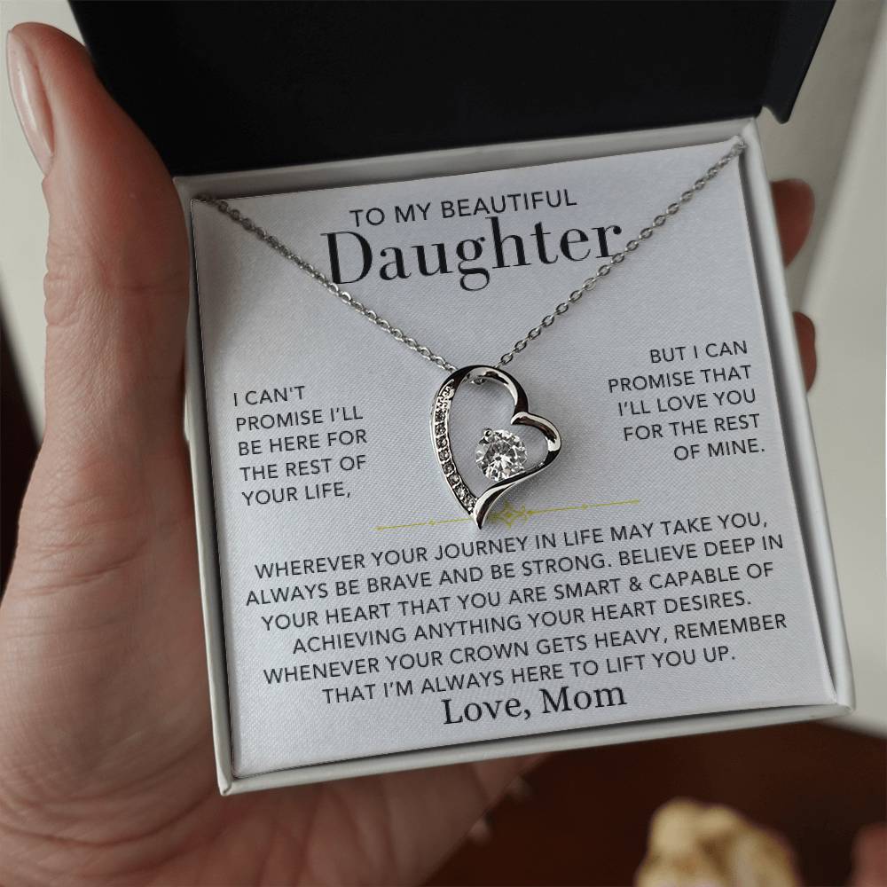 Heart Necklace - To My Daughter, Love Mom