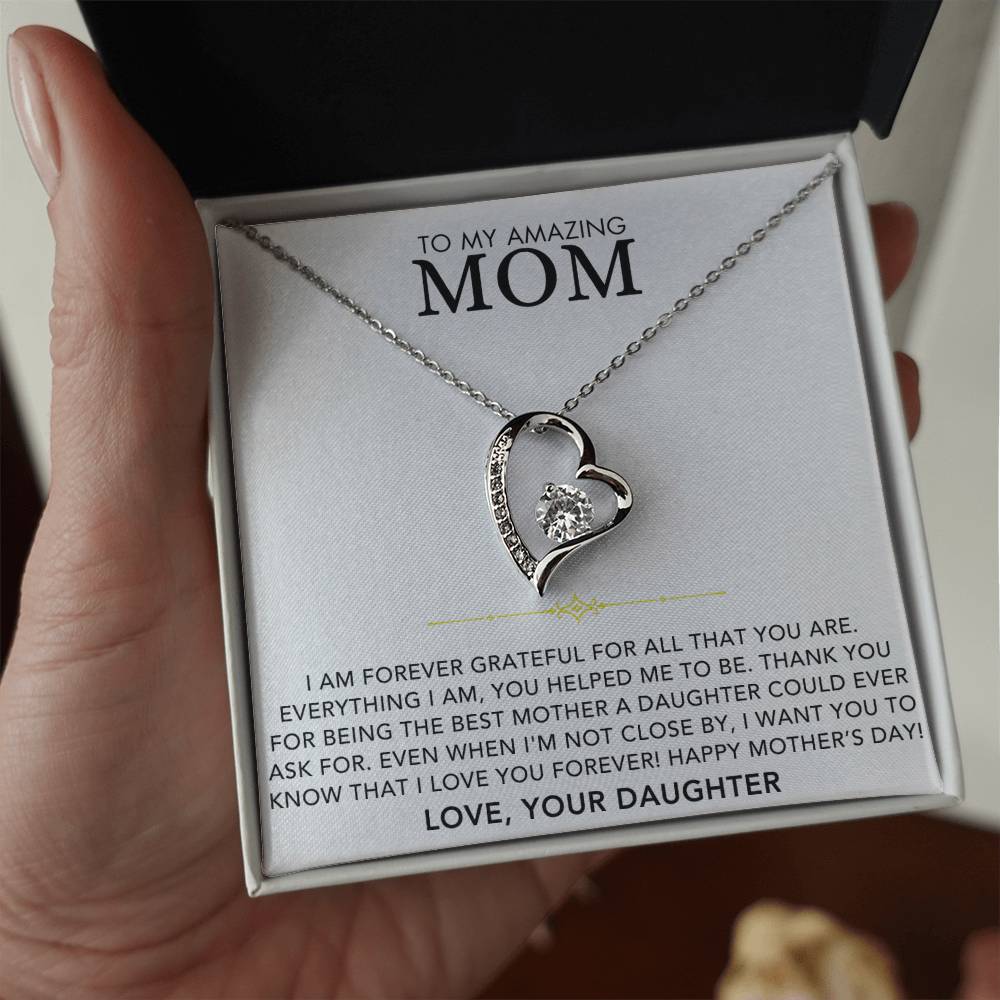 Personalized Mother's Day Necklace- To My Amazing Mom, Love Daughter