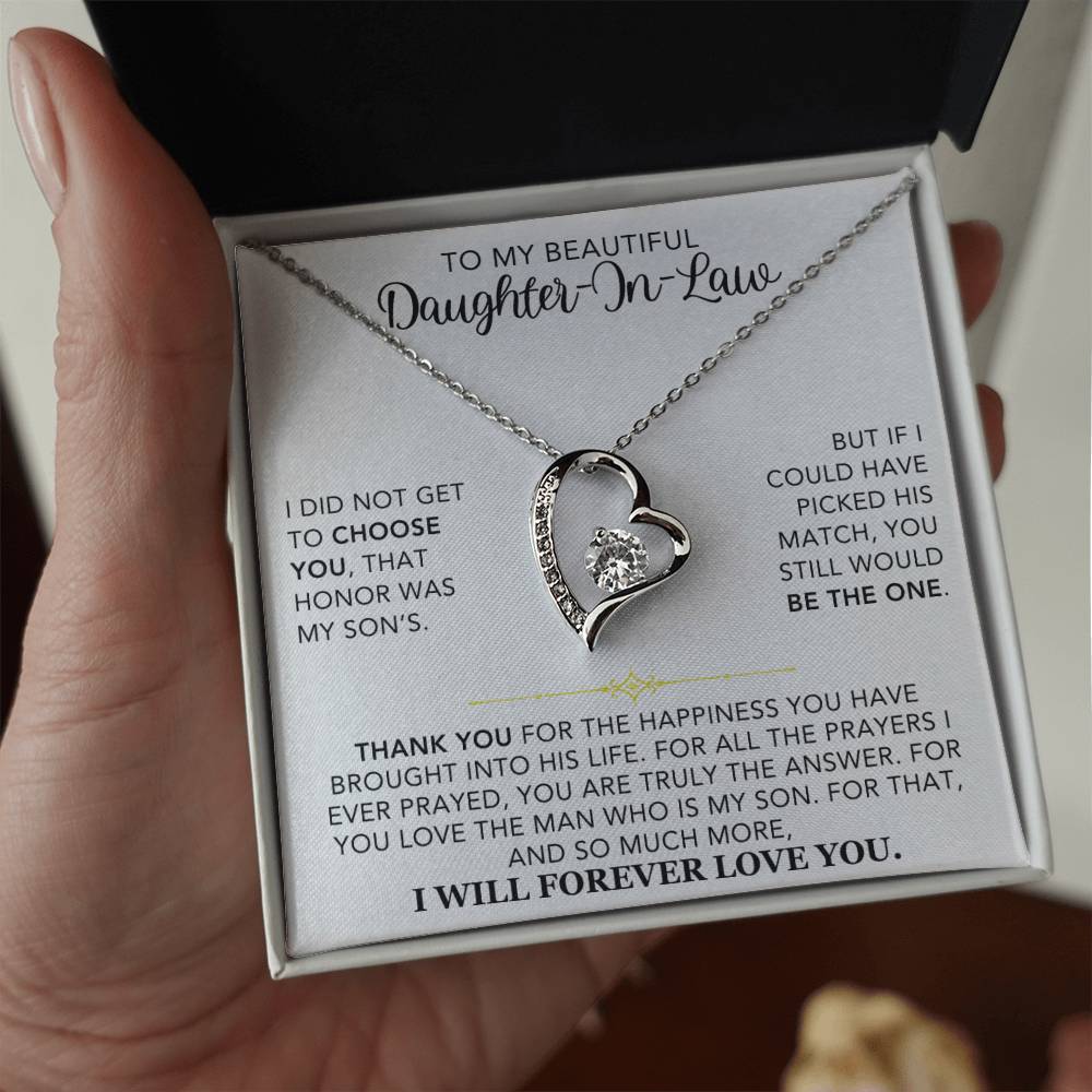 Heart Necklace - To My Daughter-in-law