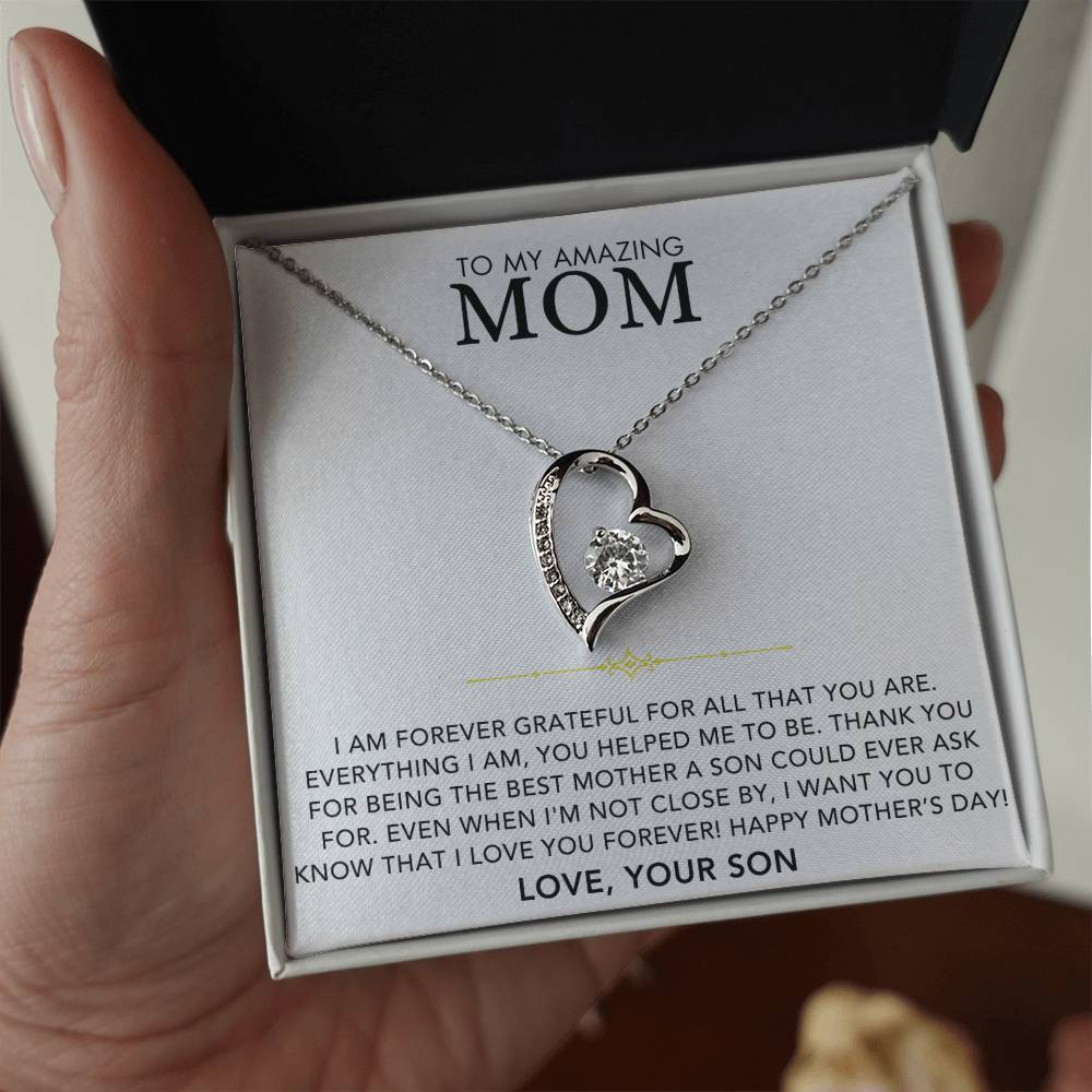 Personalized Mother's Day Necklace - To My Amazing Mom, Love Son